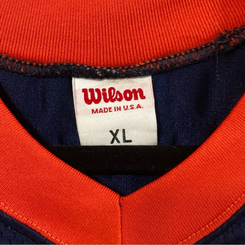 VTG 80s 90s  Tailored exclusively for Wilson Blue/Orange Jersey John Elway XL - Picture 6 of 16